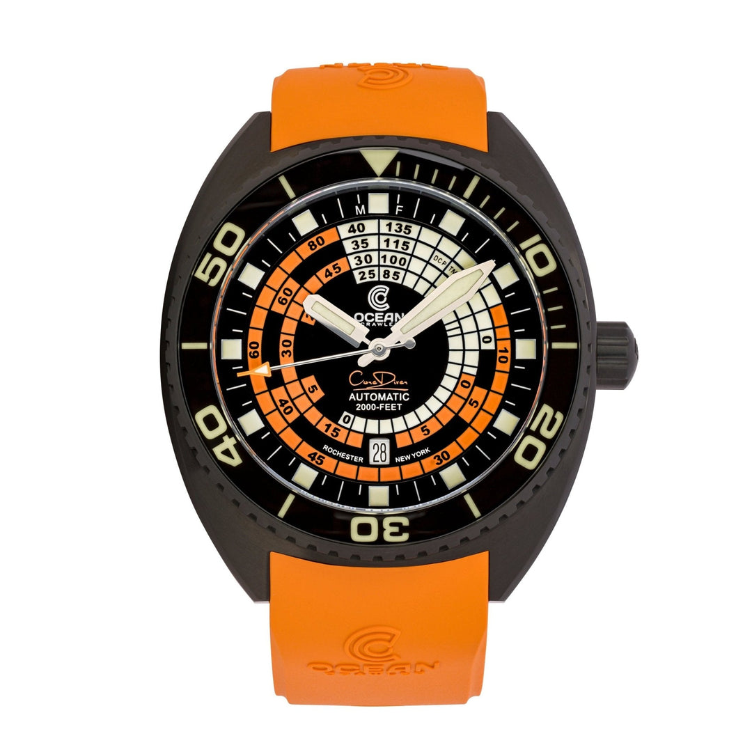 Ocean Crawler Decompression Timer Core Diver Black Orange Limited