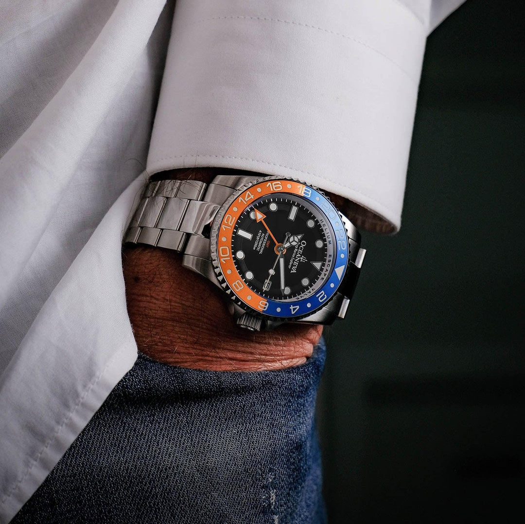 Oceaneva Deep Marine Explorer GMT Automatic 1250M Pro Diver Blue