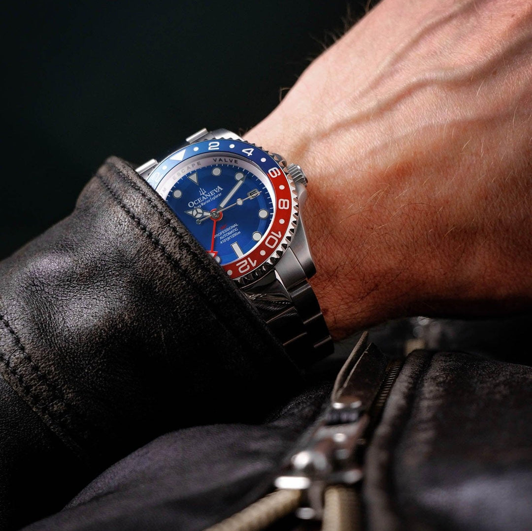 Oceaneva Deep Marine Explorer GMT Automatic 1250M Pro Diver Blue