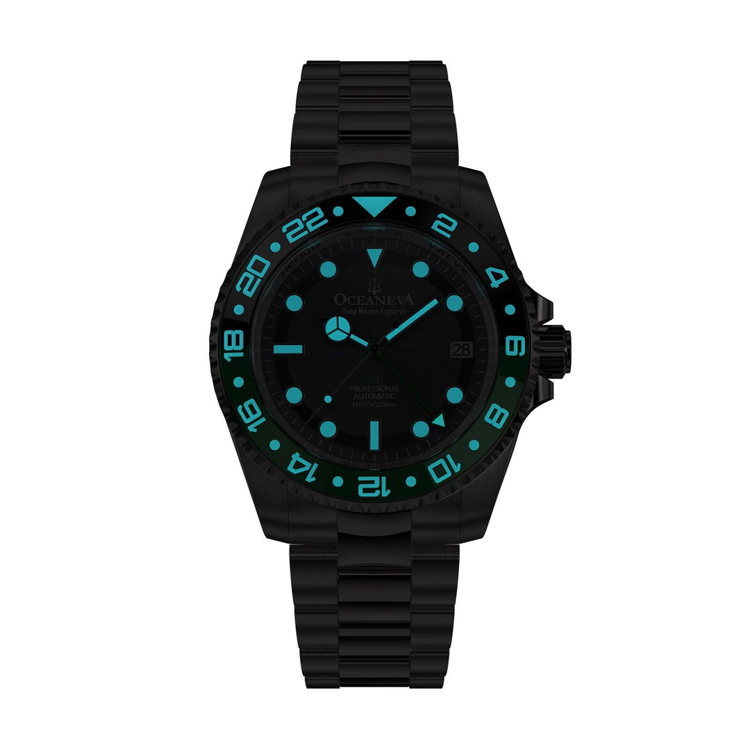 Oceaneva Deep Marine Explorer GMT Automatic 1250M Pro Diver Green