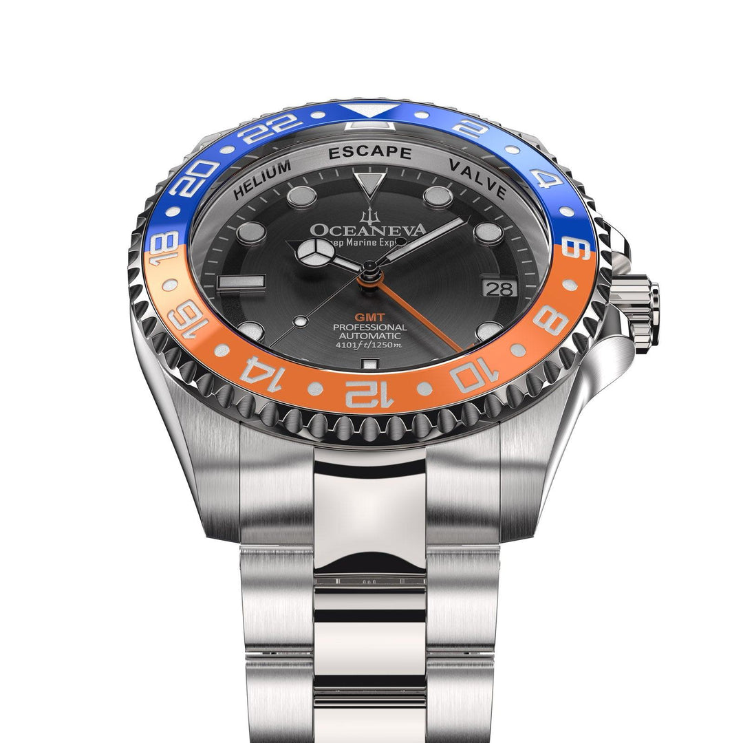 Oceaneva Deep Marine Explorer GMT Automatic 1250M Pro Diver Orange