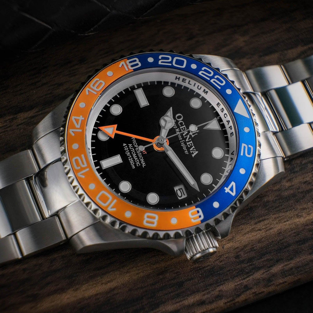 オリヒメページ Oceaneva Deep Marine Explorer GMT Automatic 1250M Pro Diver Orange