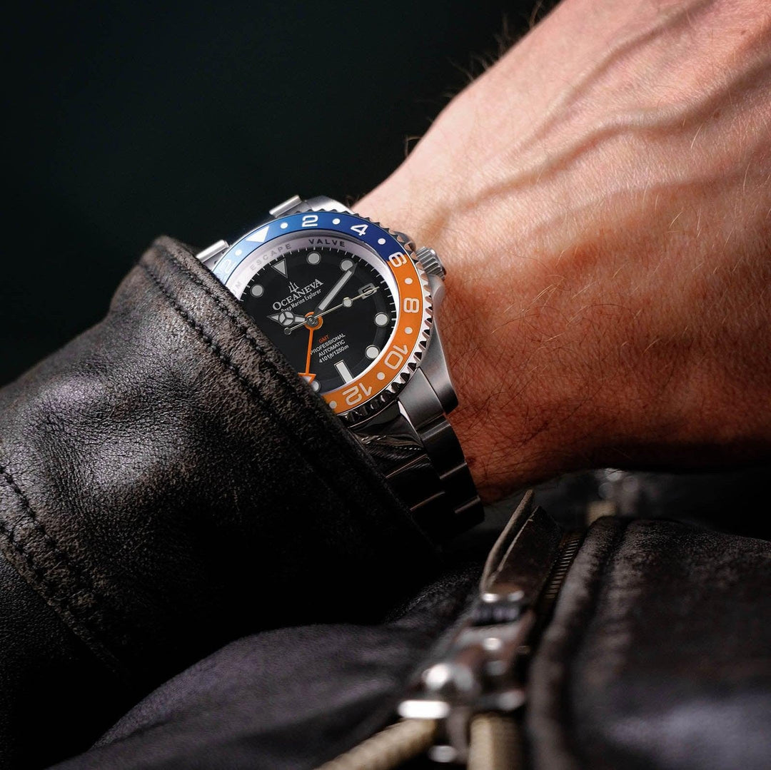 Oceaneva Deep Marine Explorer GMT Automatic 1250M Pro Diver Orange