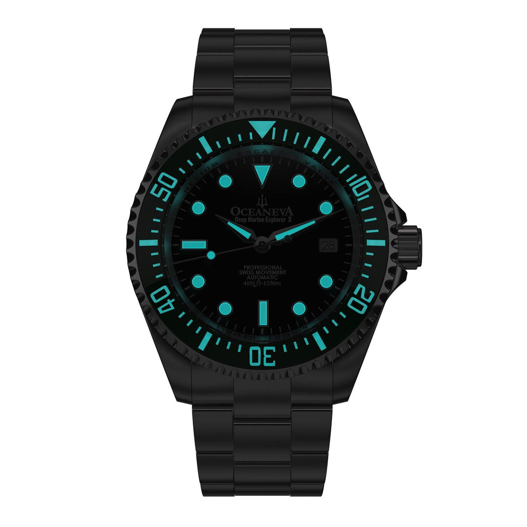 Oceaneva Deep Marine Explorer II Automatic 1250M Pro Diver Black