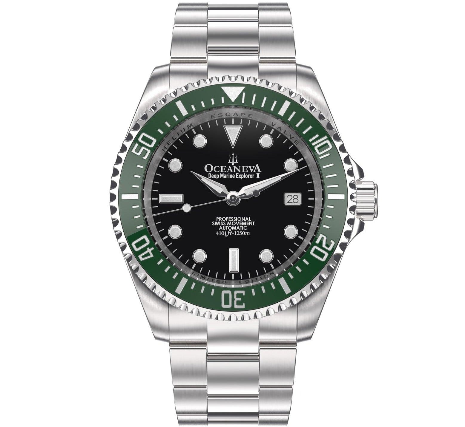 Oceaneva Deep Marine Explorer II Automatic 1250M Pro Diver Black