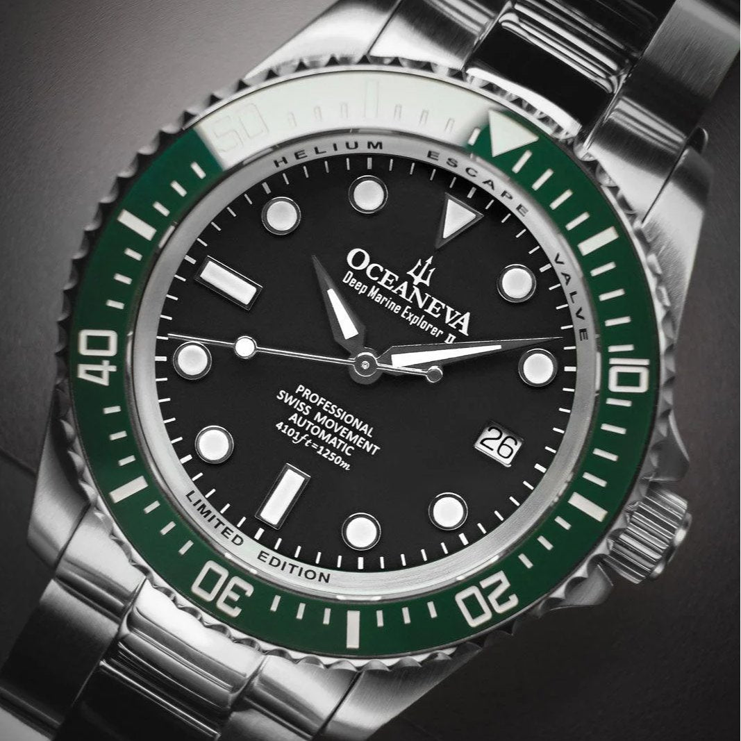 Oceaneva Deep Marine Explorer II Automatic 1250M Pro Diver Black