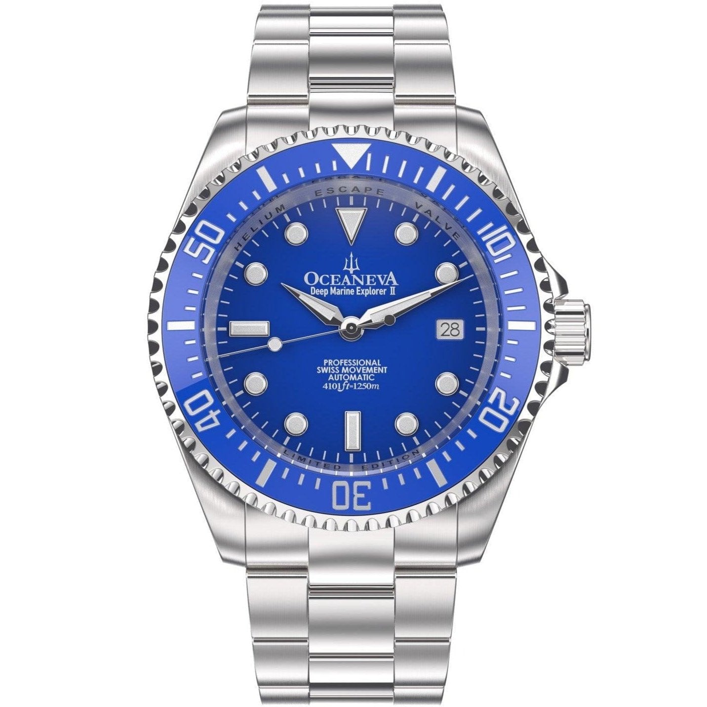 Oceaneva Deep Marine Explorer II Automatic 1250M Pro Diver Blue