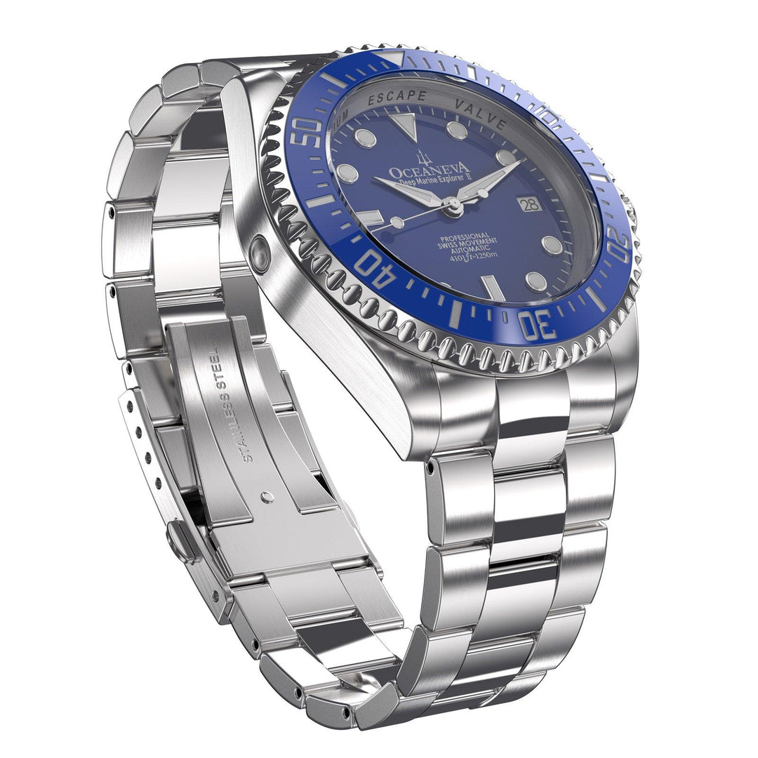 BLUE OCEAN Oceaneva Deep Marine Explorer II Automatic 1250M Pro Diver Blue