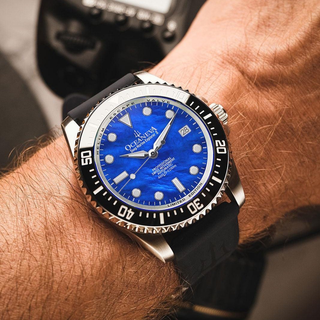 Oceaneva Deep Marine Explorer II Automatic 1250M Pro Diver Blue