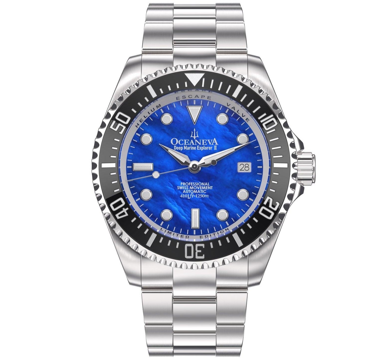Oceaneva Deep Marine Explorer II Automatic 1250M Pro Diver Blue