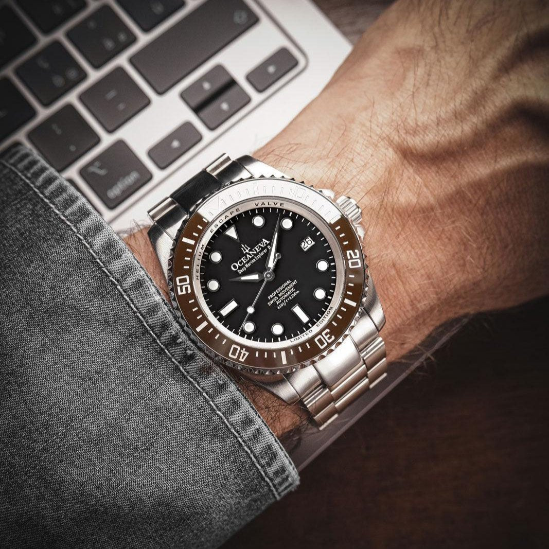 Oceaneva Deep Marine Explorer II Automatic 1250M Pro Diver Brown