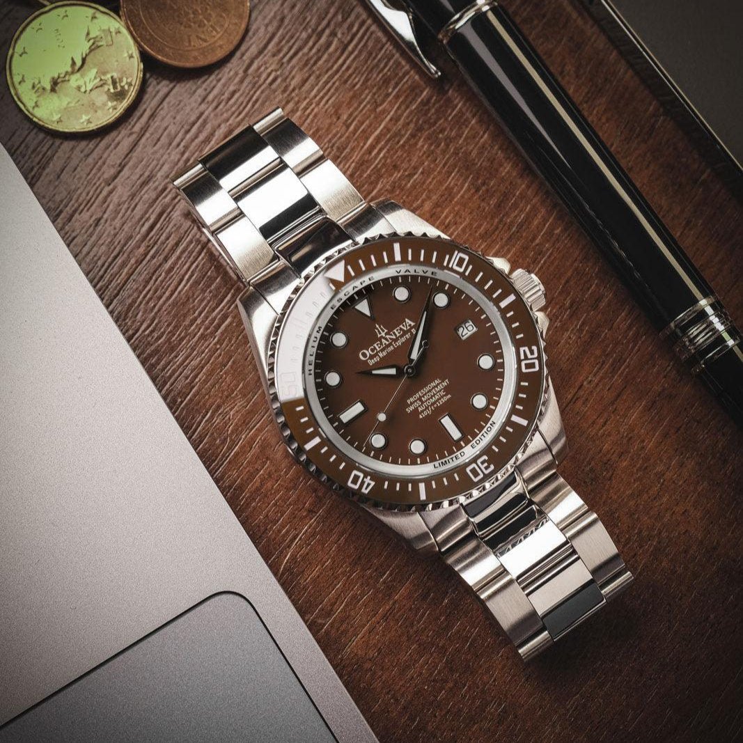 Oceaneva Deep Marine Explorer II Automatic 1250M Pro Diver Brown