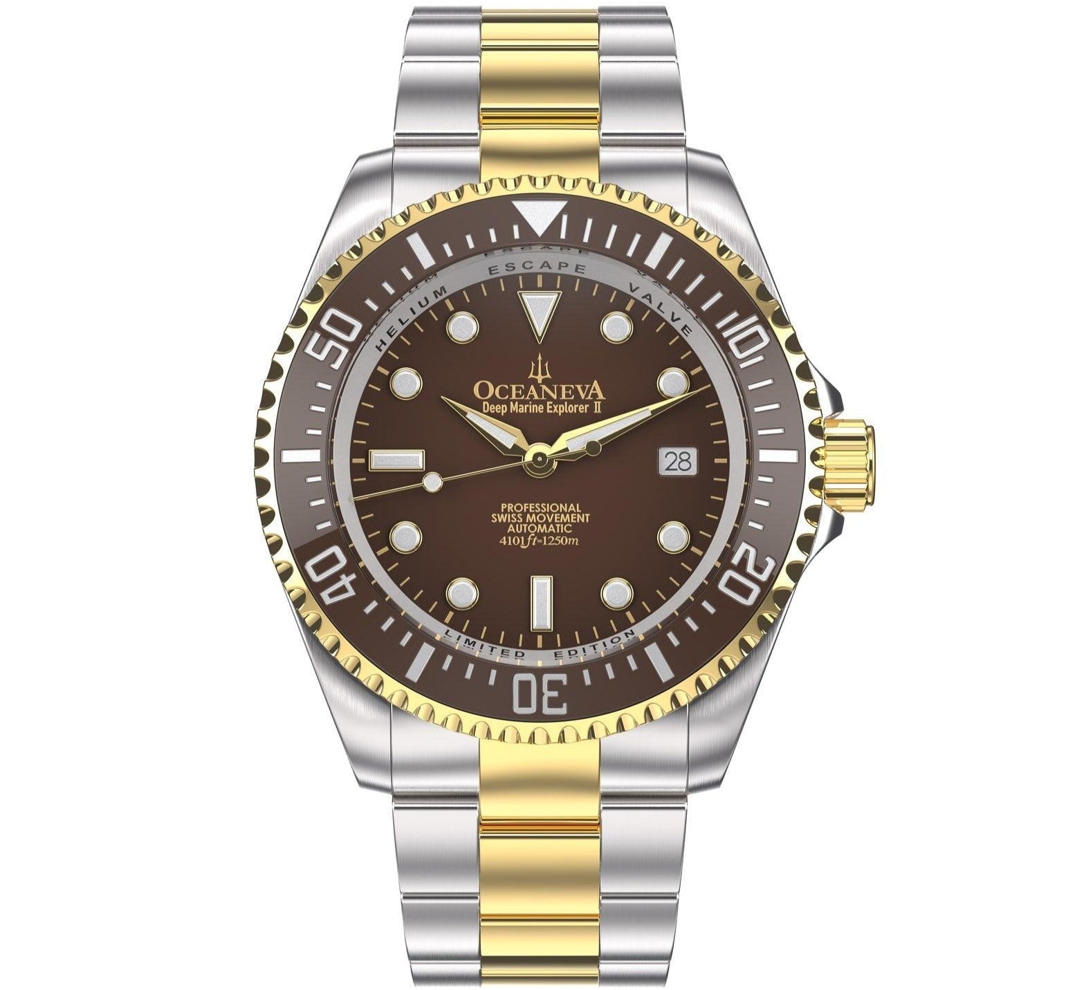Oceaneva Deep Marine Explorer II Automatic 1250M Pro Diver Brown
