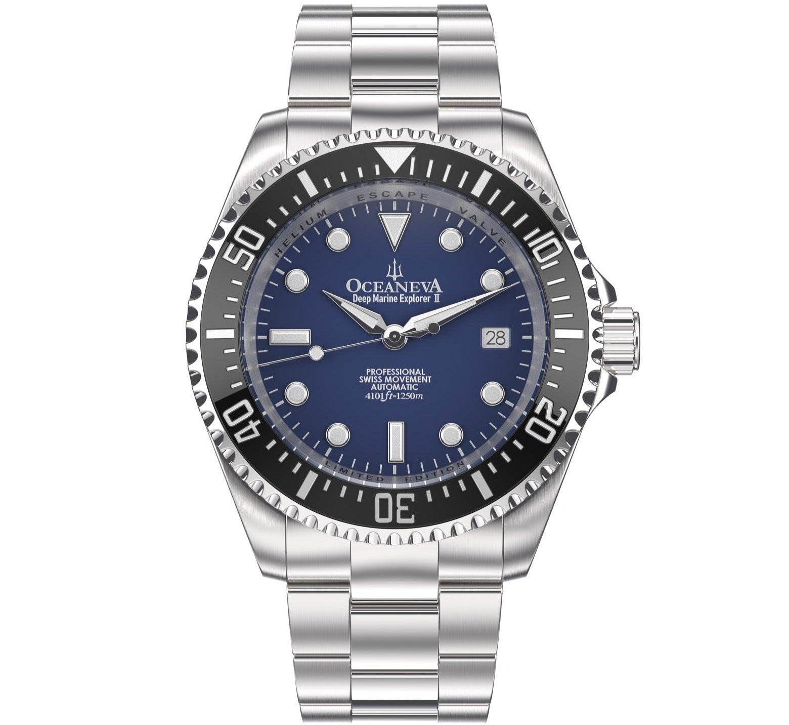 Oceaneva Deep Marine Explorer II Automatic 1250M Pro Diver Navy