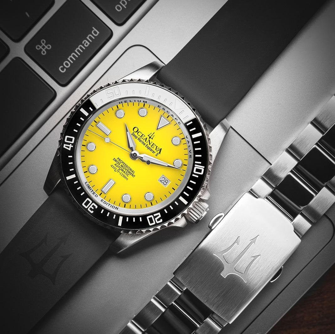 Oceaneva Deep Marine Explorer II Automatic 1250M Pro Diver Yellow