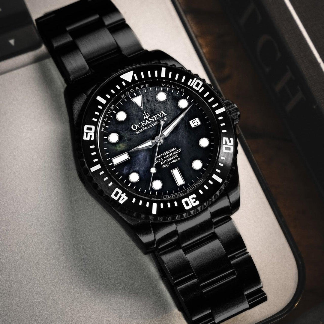 WMT  Marine Ocean Noir　ブラック　イカサブ Oceaneva Deep Marine Explorer III Automatic 3000M Pro Diver Black