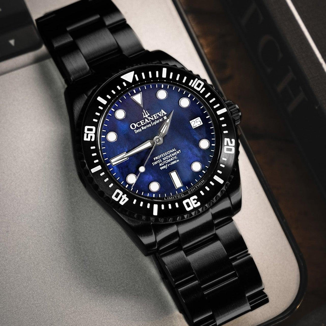 Oceaneva Deep Marine Explorer III Automatic 3000M Pro Diver Black