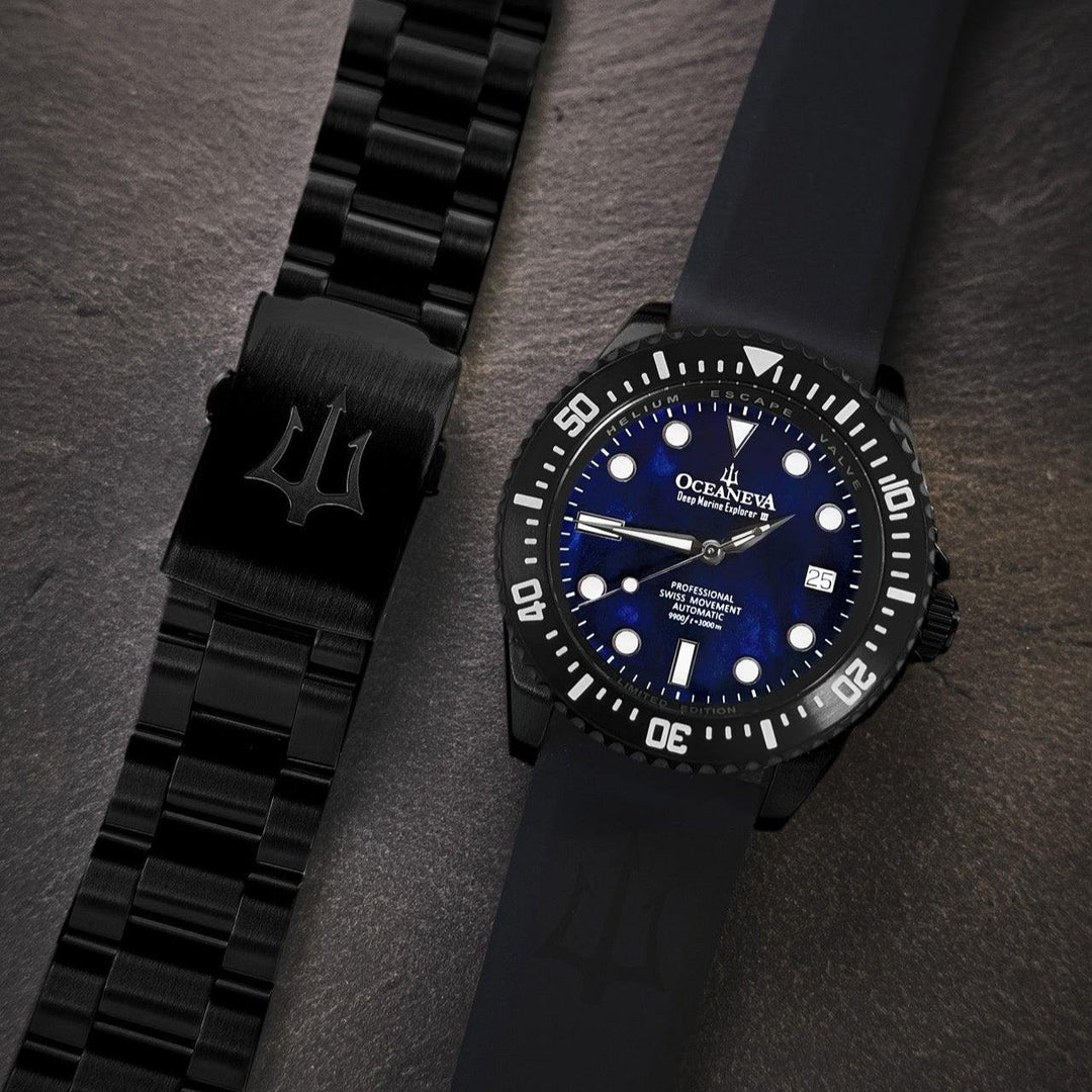 Oceaneva Deep Marine Explorer III Automatic 3000M Pro Diver Black