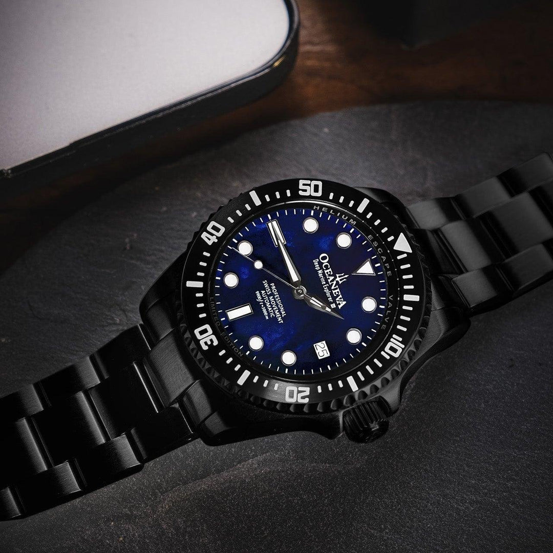 Oceaneva Deep Marine Explorer III Automatic 3000M Pro Diver Black