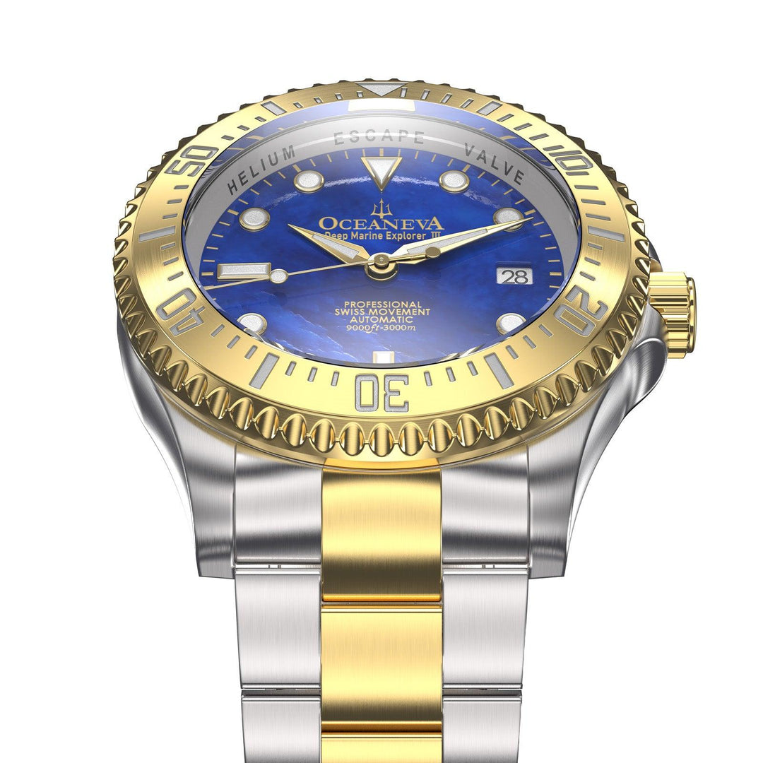 Oceaneva Deep Marine Explorer III Automatic 3000M Pro Diver Gold