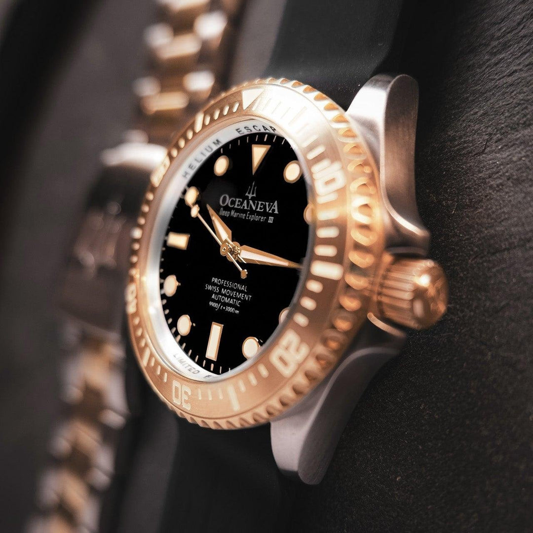 Oceaneva Deep Marine Explorer III Automatic 3000M Pro Diver Rose