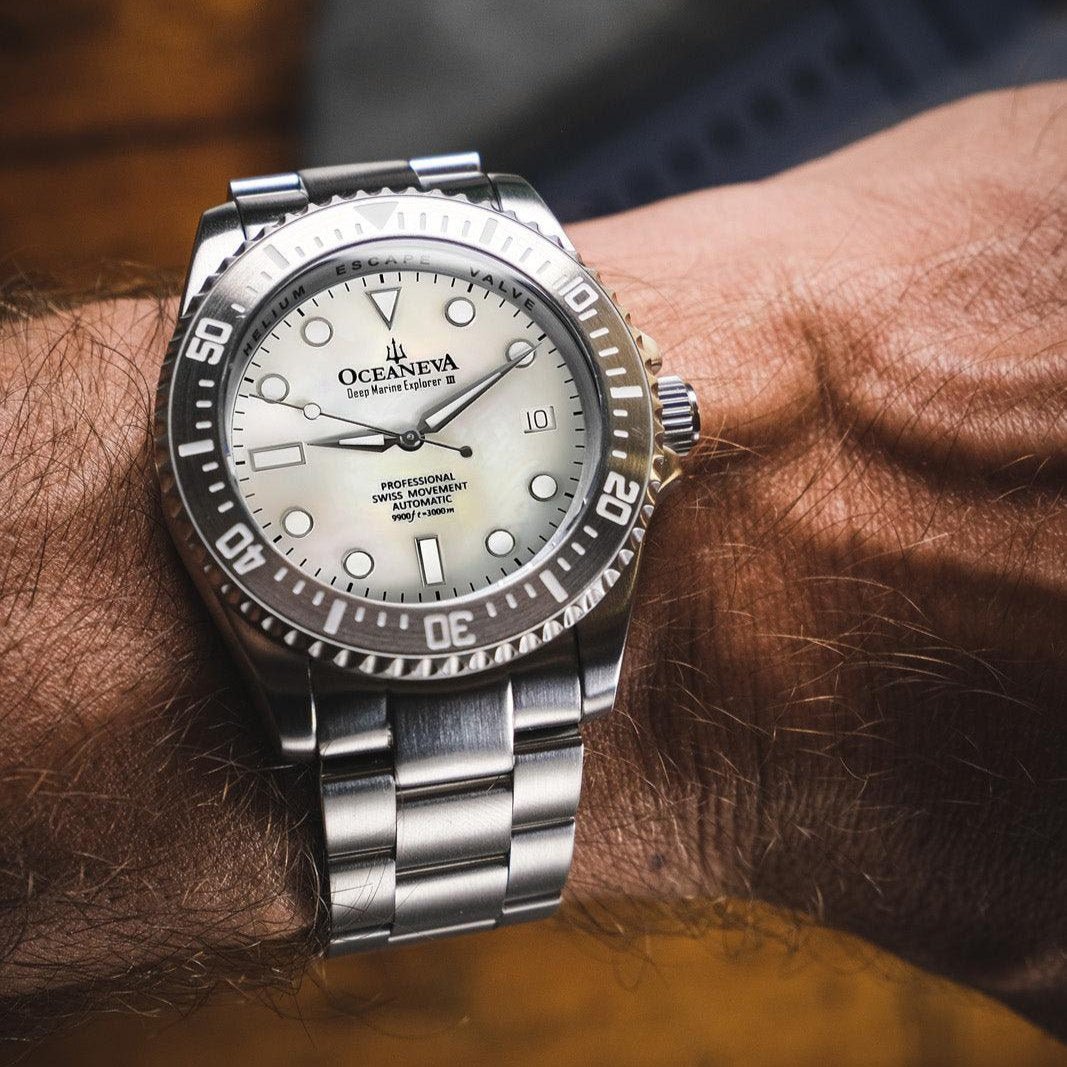 Oceaneva Deep Marine Explorer III Automatic 3000M Pro Diver White