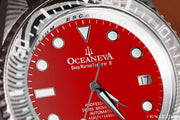 Oceaneva Deep Marine Explorer II Damascus Red Enamel Limited Edition