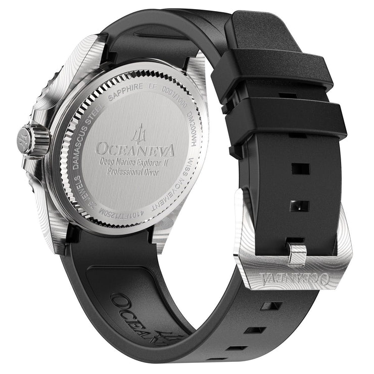 Oceaneva Deep Marine Explorer II Damascus White Black Limited Edition