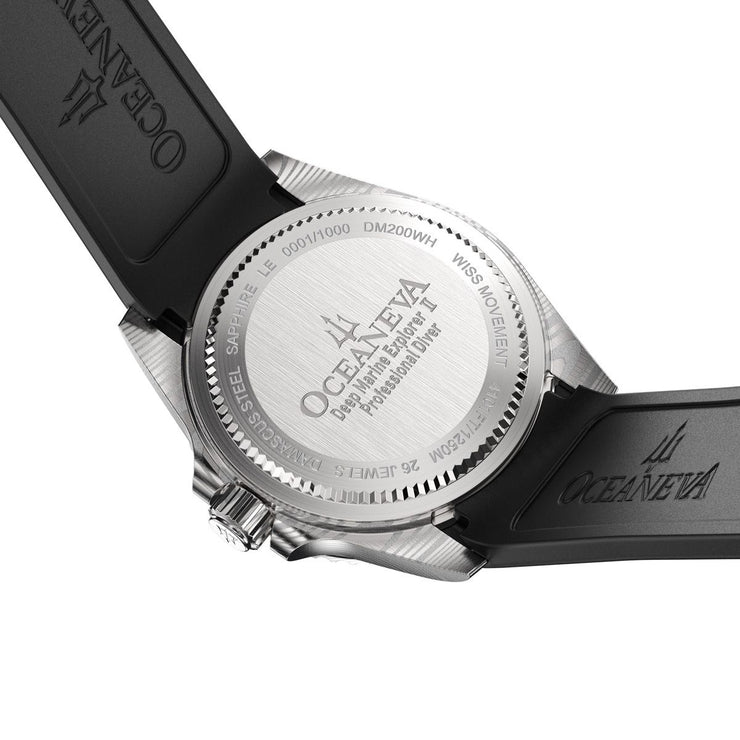 Oceaneva Deep Marine Explorer II Damascus White Black Limited Edition