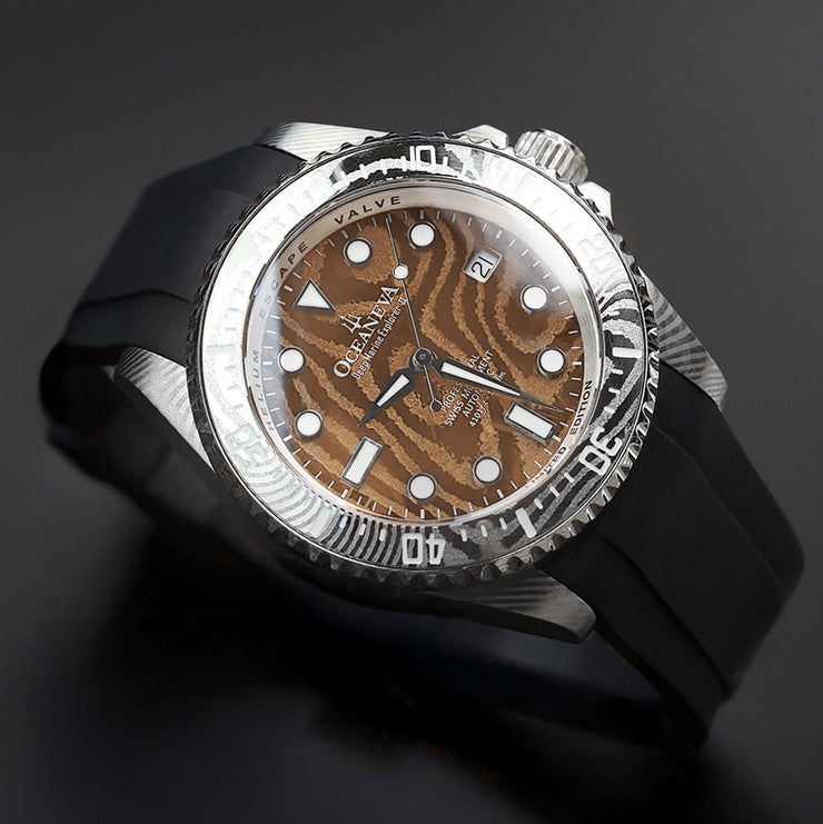 Oceaneva Deep Marine Explorer II Damascus Rose Gold Limited Edition