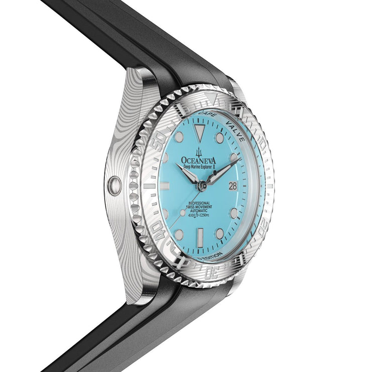 Oceaneva Deep Marine Explorer II Damascus Sky Blue Limited Edition