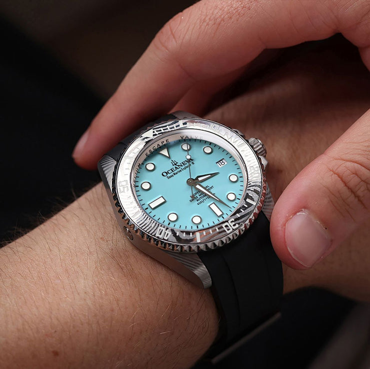 Oceaneva Deep Marine Explorer II Damascus Sky Blue Limited Edition