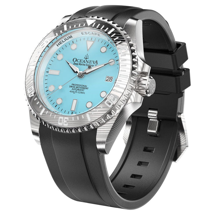 Oceaneva Deep Marine Explorer II Damascus Sky Blue Limited Edition
