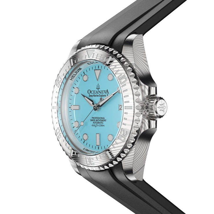 Oceaneva Deep Marine Explorer II Damascus Sky Blue Limited Edition