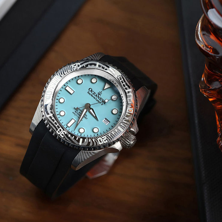 Oceaneva Deep Marine Explorer II Damascus Sky Blue Limited Edition