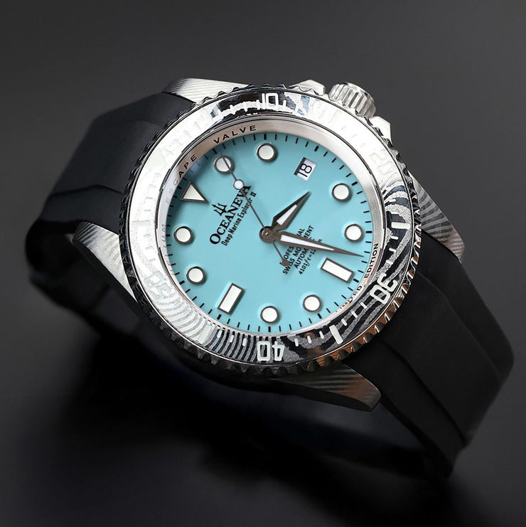 Oceaneva Deep Marine Explorer II Damascus Sky Blue Limited Edition