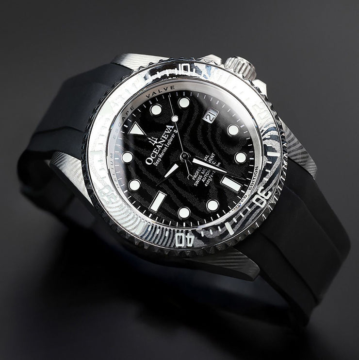 Oceaneva Deep Marine Explorer II Damascus Black Limited Edition