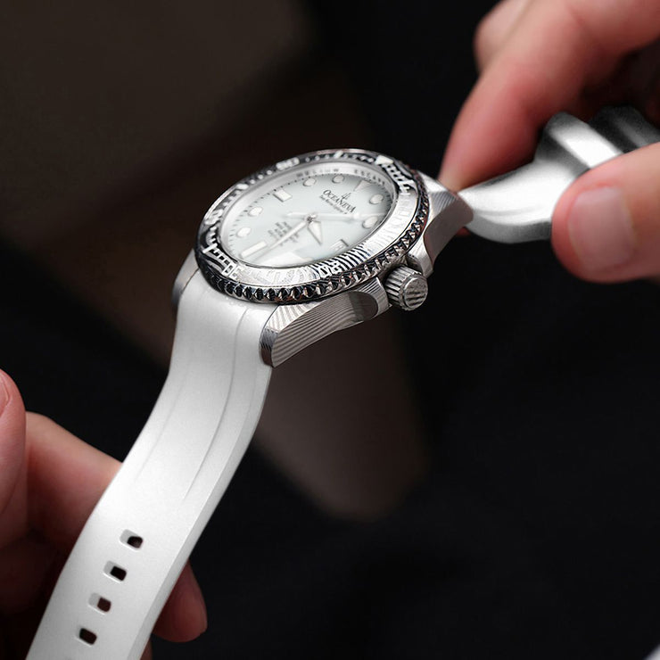 Oceaneva Deep Marine Explorer II Damascus All White Limited Edition