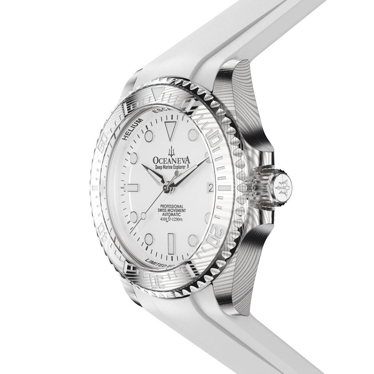 Oceaneva Deep Marine Explorer II Damascus All White Limited Edition