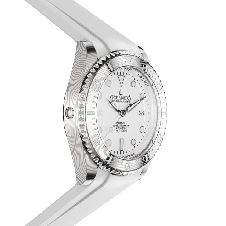 Oceaneva Deep Marine Explorer II Damascus All White Limited Edition