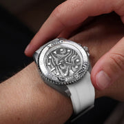 Oceaneva Deep Marine Explorer II Damascus Silver White Limited Edition