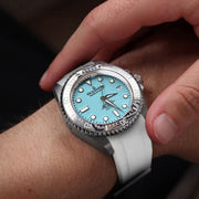 Oceaneva Deep Marine Explorer II Damascus Sky Blue White Limited Edition