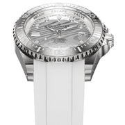 Oceaneva Deep Marine Explorer II Damascus Silver White Limited Edition
