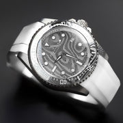 Oceaneva Deep Marine Explorer II Damascus Silver White Limited Edition