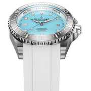 Oceaneva Deep Marine Explorer II Damascus Sky Blue White Limited Edition