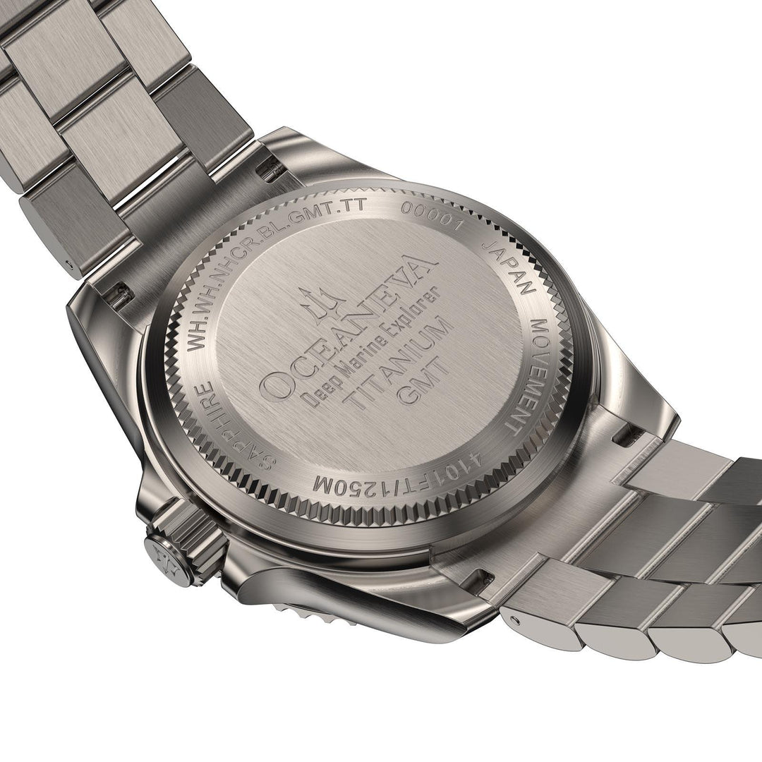 Oceaneva Titanium Deep Marine Explorer GMT 1250M White Blue