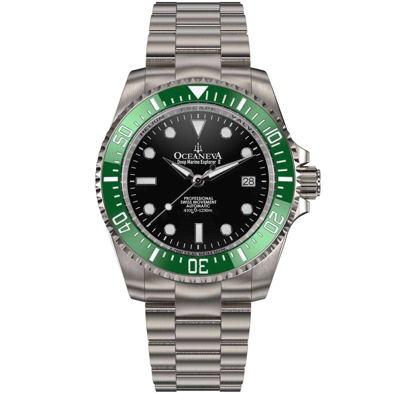 Oceaneva Titanium Deep Marine Explorer II Automatic 1250M Black