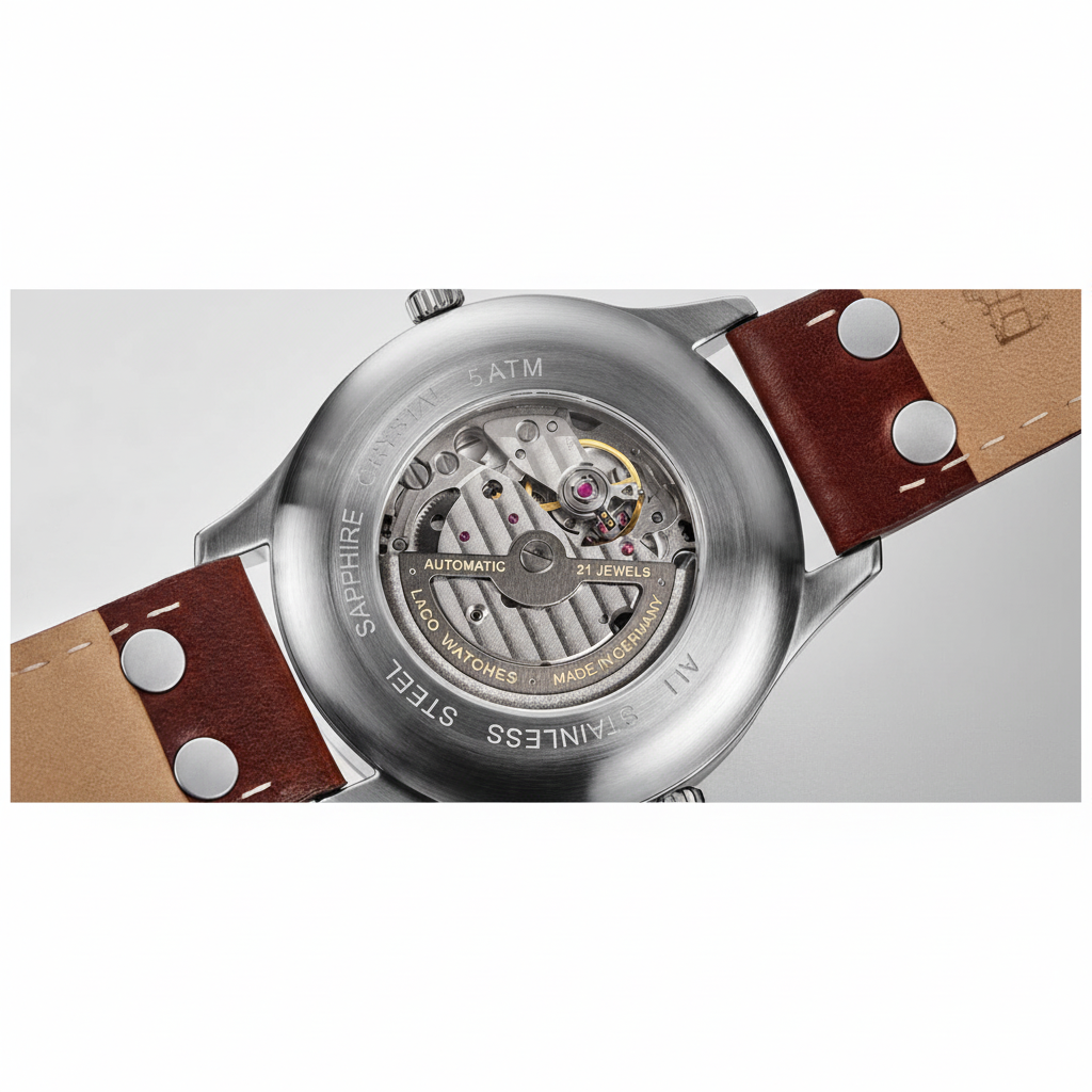 Laco Augsburg 39mm Automatic Black – Watches.com