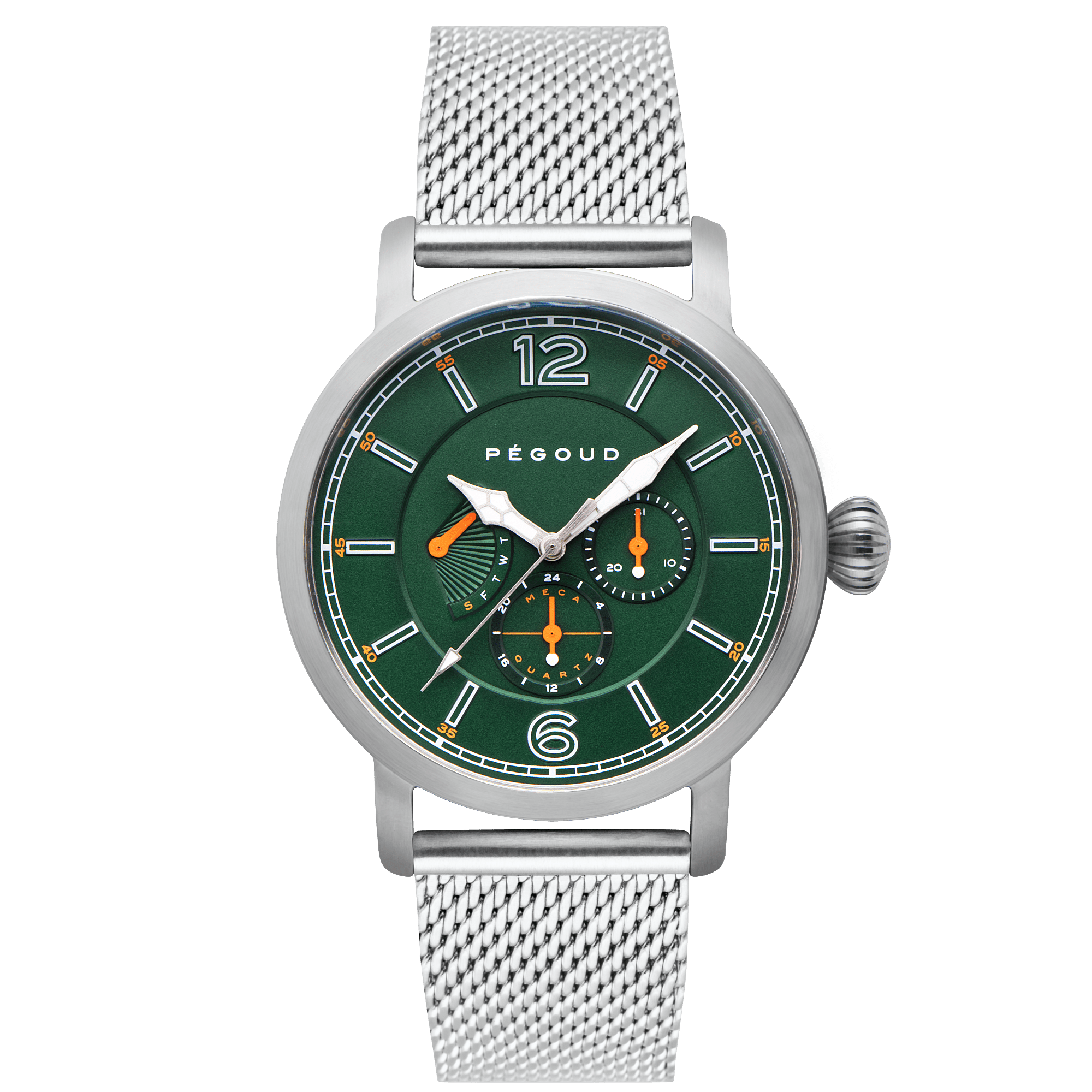 Pegoud Premiere Retro Calendar Meca-Quartz Chronograph Green