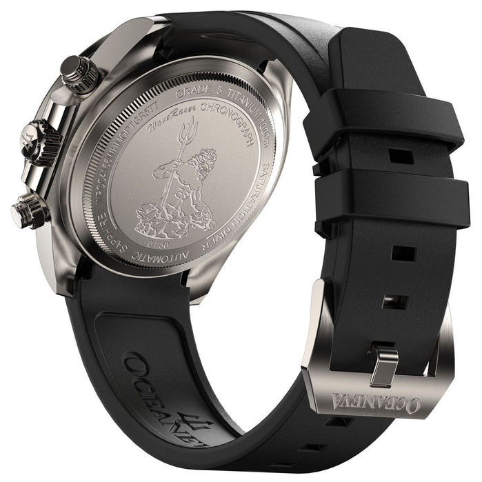 Oceaneva WaveRacer 1000M Grade 5 Titanium Automatic Chrono Mother of Pearl Limited Edition angled shot picture